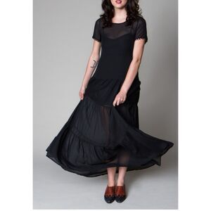 For Love and Lemons Sombrero Maxi transparent Dress Size M